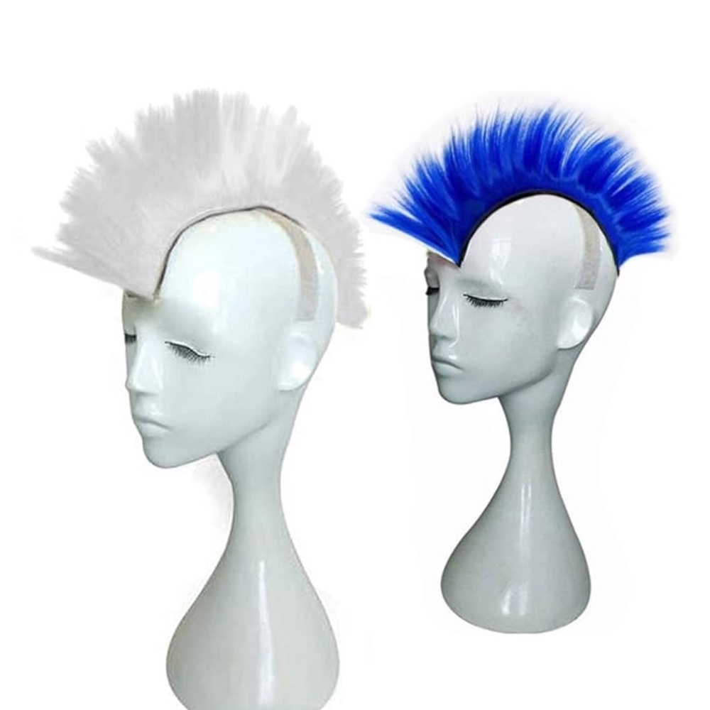 1 set of 2 synthetic Mohawk bike / skate helmet accessories